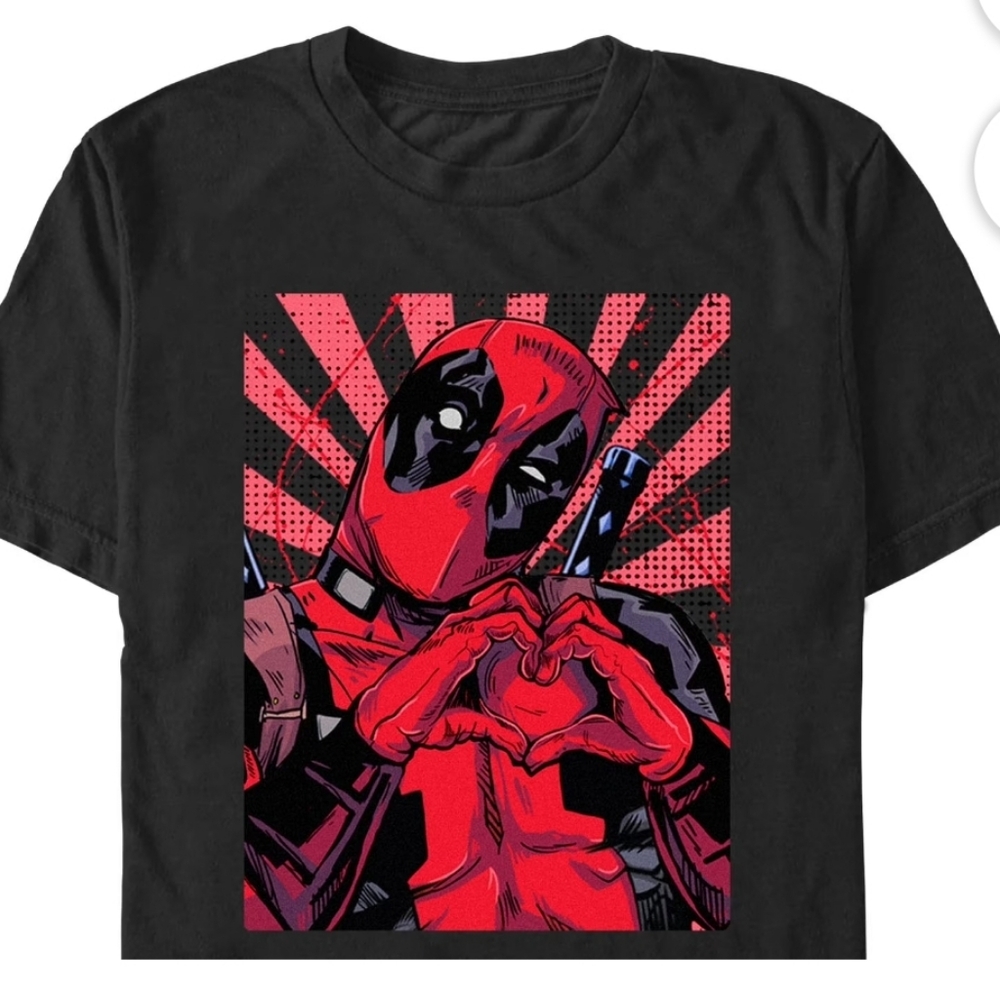 Men's Deadpool Marvel Close Heart Pool T-Shirt Men's Size L